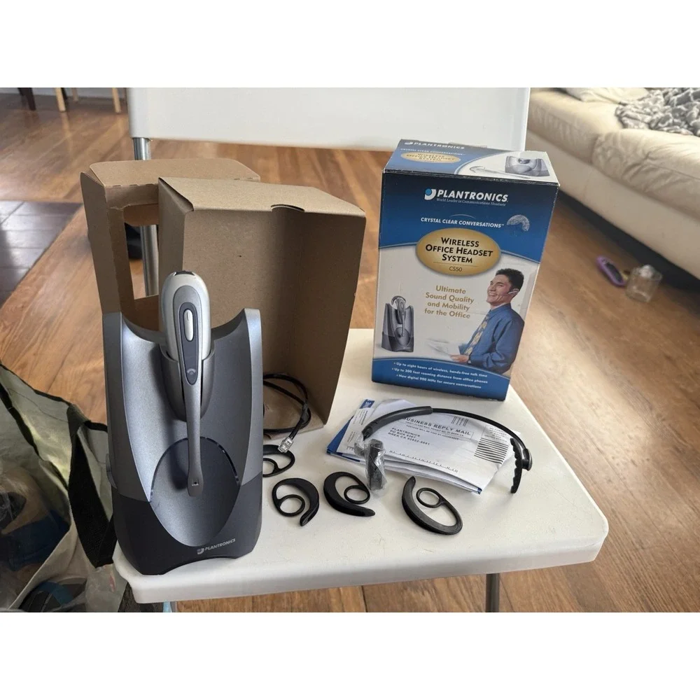 Plantronics CS 50 Wireless Office Cordless Headset System With Call Monitor